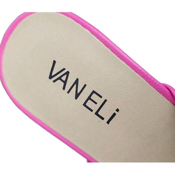 Nwot Vaneli Pink Nappa Leather Marvel Knotted Straps Kitten Heel Sandals Size 8M - Picture 7 of 8